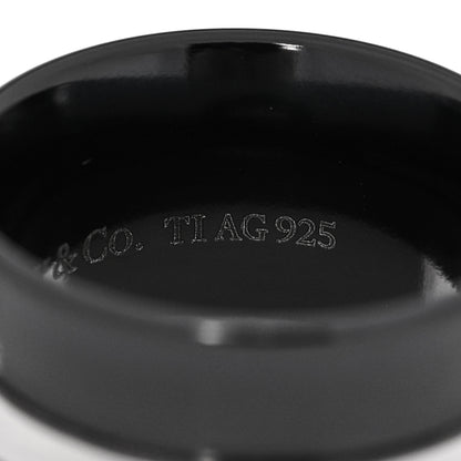 Tiffany Sterling Silver Titanium 1837 Wide Ring 47 4 5 of 6