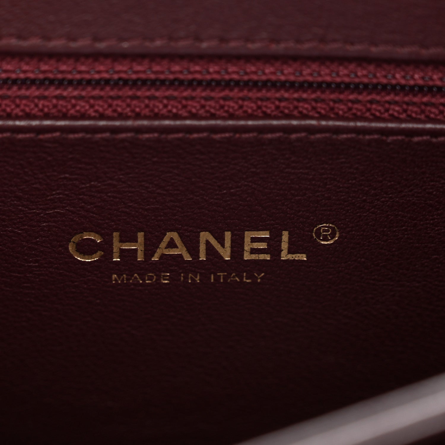 Chanel Sheepskin Quilted Large Beauty Lock Flap Burgundy 6 of 12