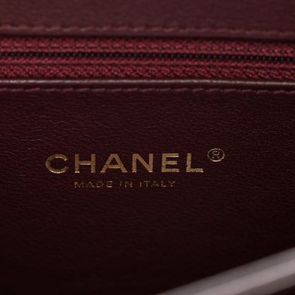 Chanel Sheepskin Quilted Large Beauty Lock Flap Burgundy 6 of 12