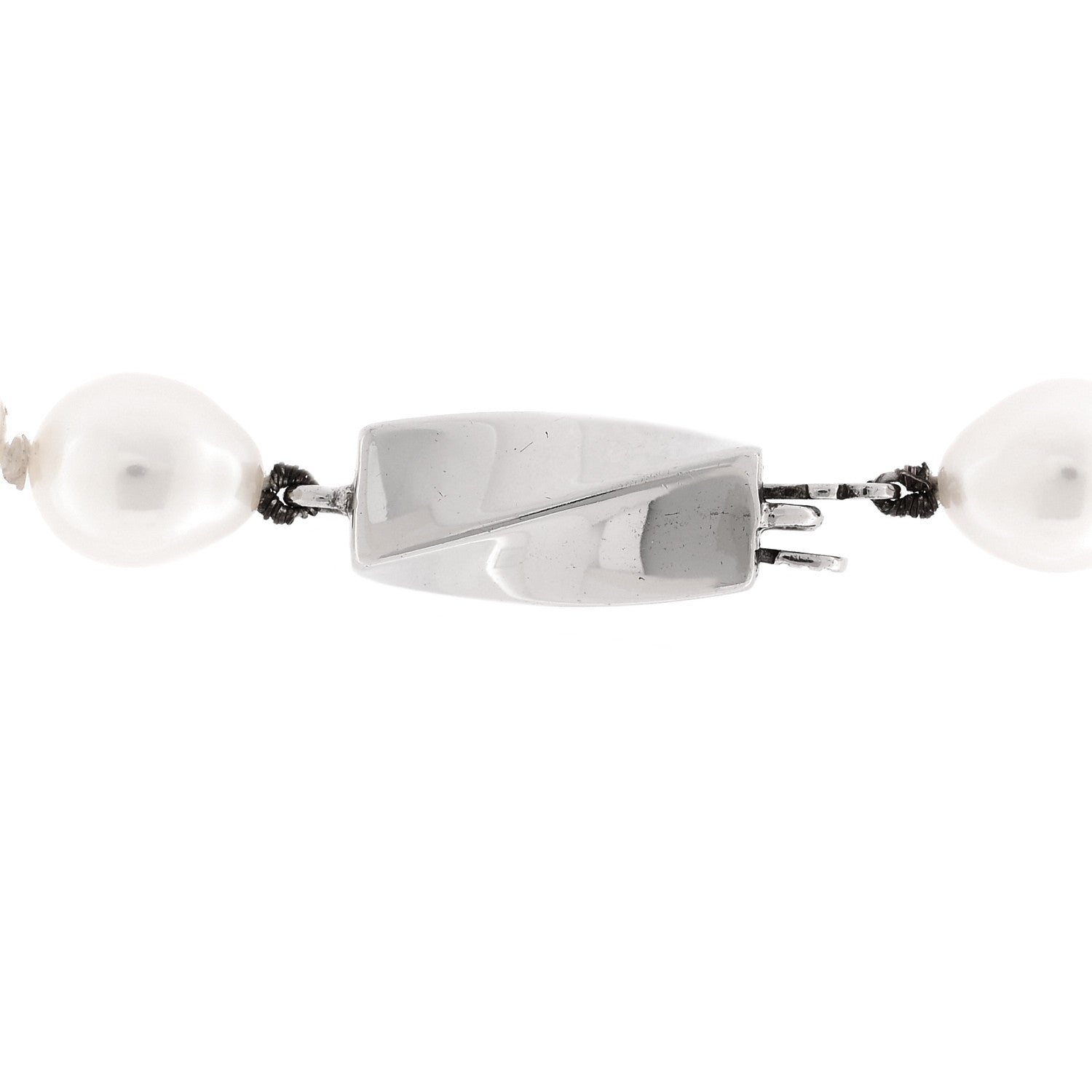 Tiffany Sterling Silver Freshwater Cultured Pearl 6.5-7mm Strand Necklace 4 of 5
