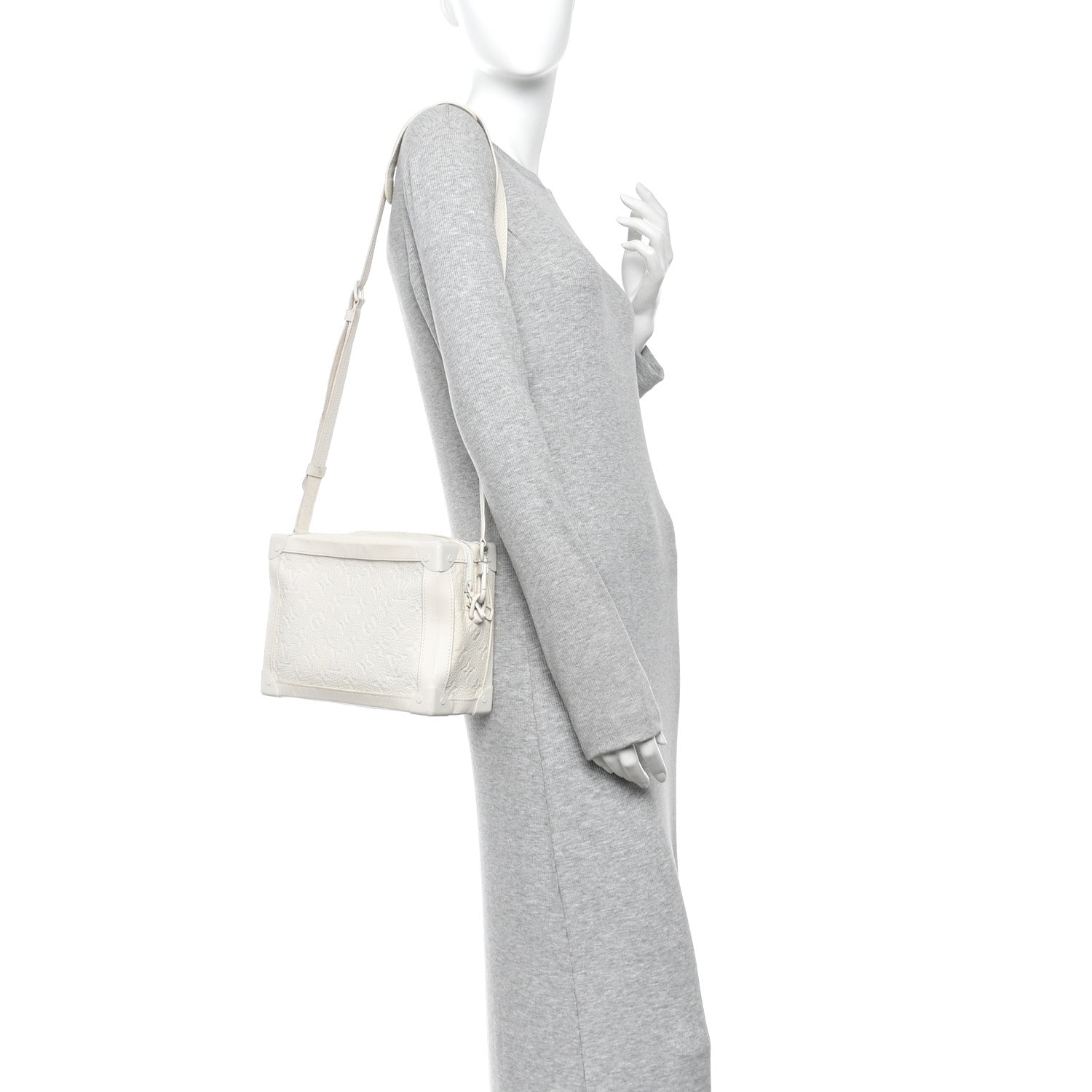 Louis Vuitton Taurillon Monogram Solar Ray Soft Trunk Powder White Powder White 2 of 11