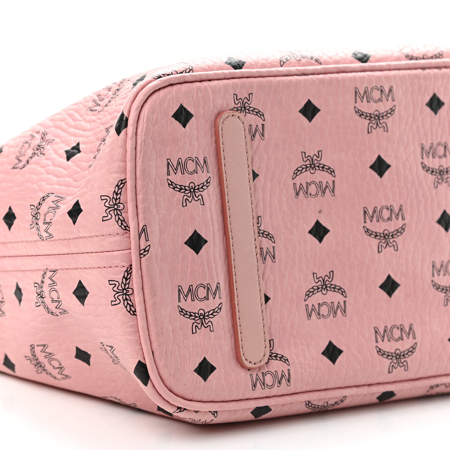 MCM Visetos Medium Anya Shopper Tote Light Pink 10 of 11