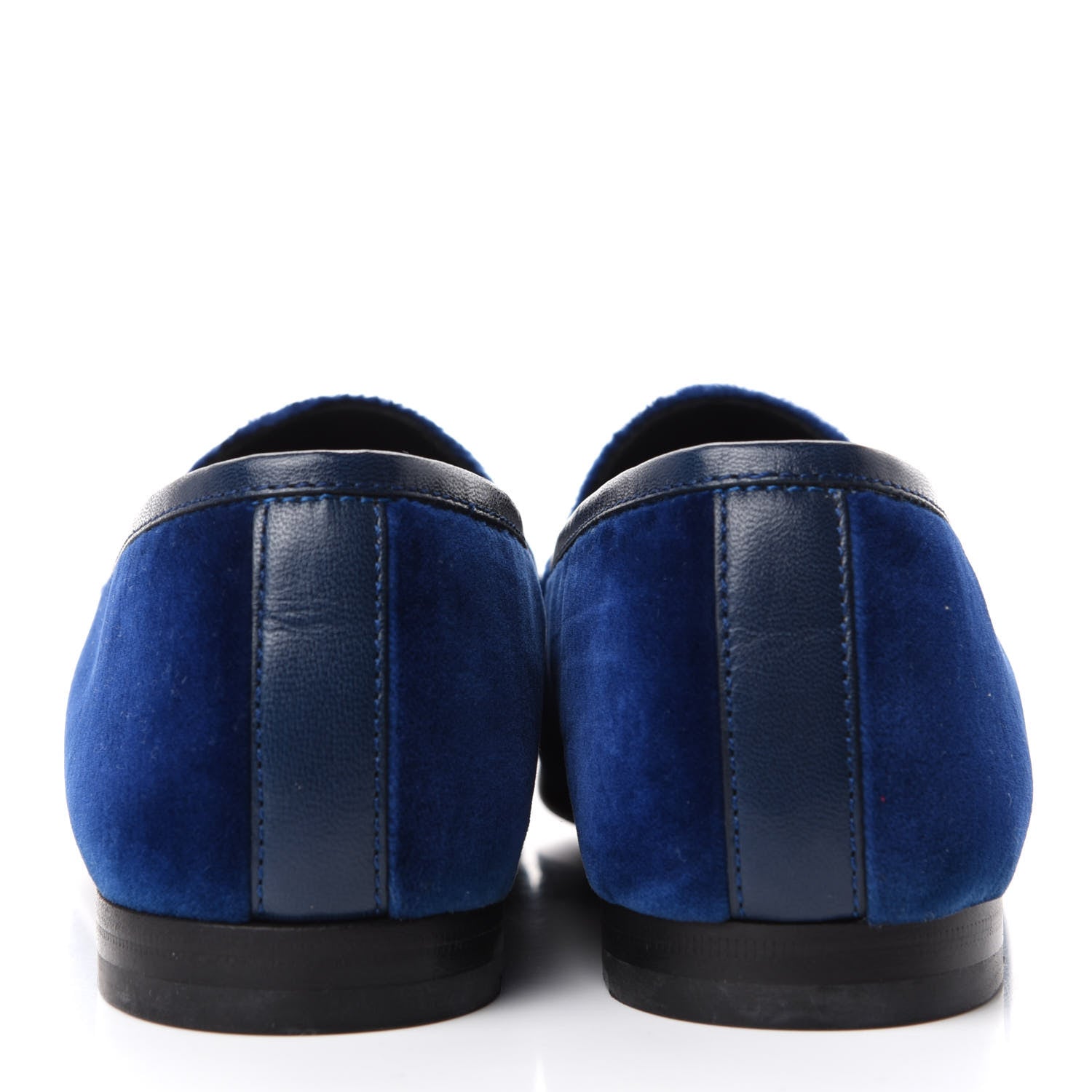 Gucci Velvet Horsebit Womens Jordaan Loafers 35.5 Blue Cobalt 7 of 11