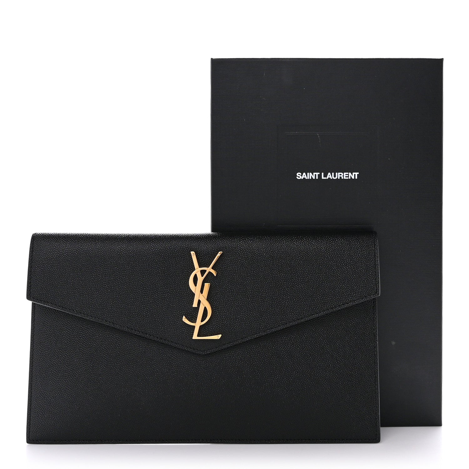 Saint Laurent SAINT LAURENT Grain De Poudre Uptown Pouch Black 8 of 8