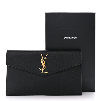Saint Laurent SAINT LAURENT Grain De Poudre Uptown Pouch Black 8 of 8