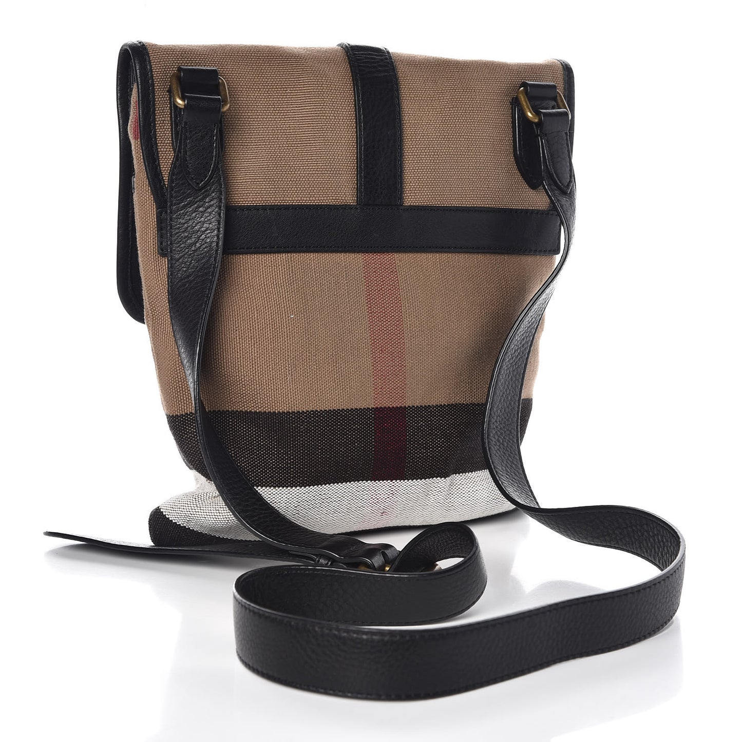 Canvas Mega Check Everson Crossbody Black
