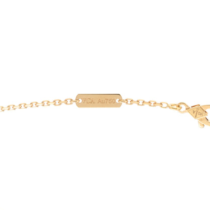 Van Cleef & Arpels 18K Yellow Gold Black Onyx Vintage Alhambra Pendant Necklace 5 of 7