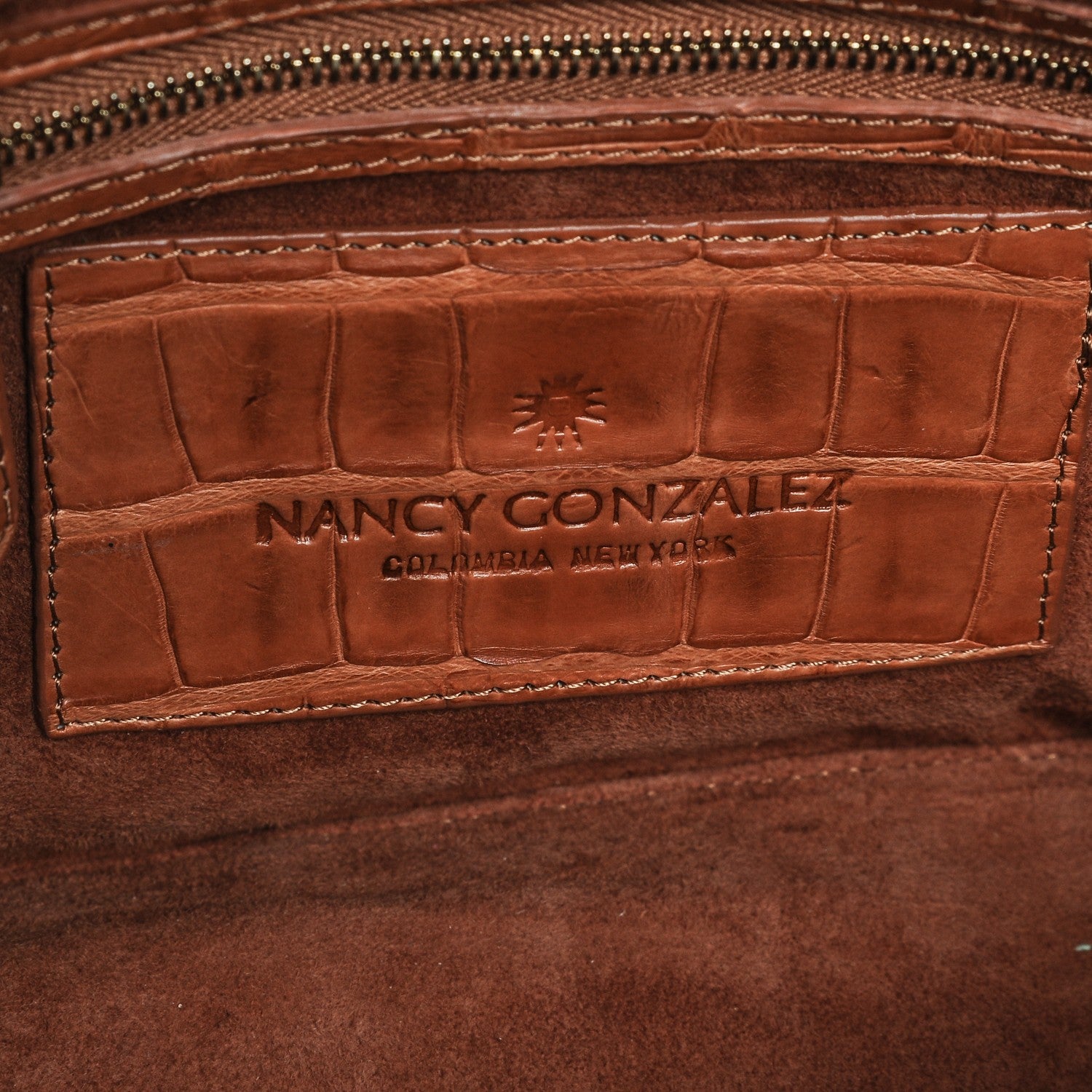 Nancy Gonzalez Crocodile Flap Shoulder Bag Light Brown 5 of 8