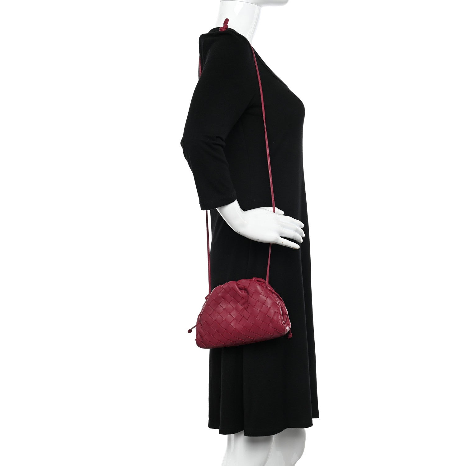 Bottega Veneta Nappa Intrecciato The Mini Pouch Amaranto 2 of 10