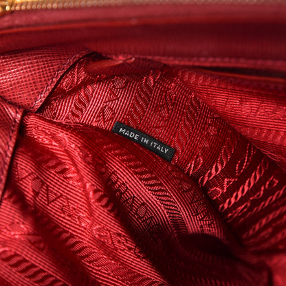 Prada Saffiano Small Galleria Double Zip Tote Fuoco 8 of 13