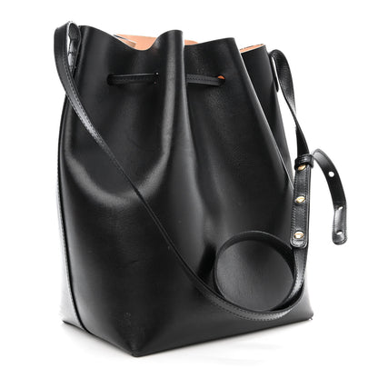 Mansur Gavriel Vegetable Tanned Calfskin Bucket Bag Black Ballerina 3 of 17