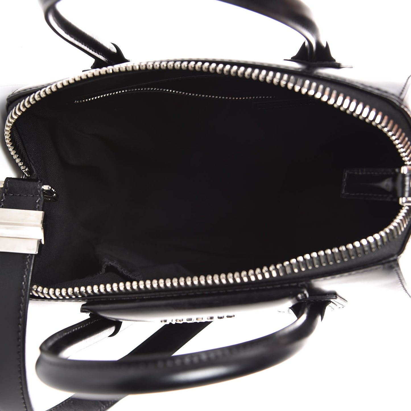 Shiny Lord Calfskin Small Antigona Black