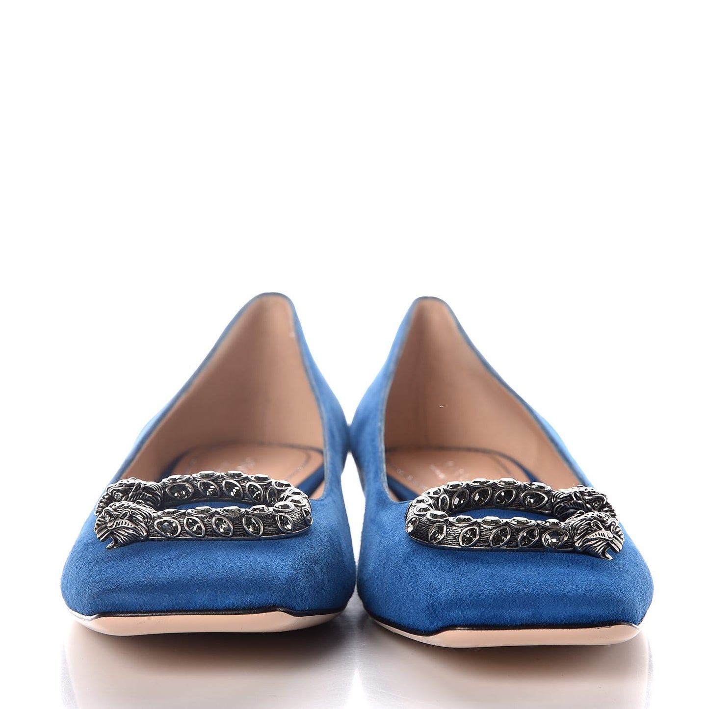 Kid Scamosciato Dionysus Ballet Flats 40 Vintage Bluette