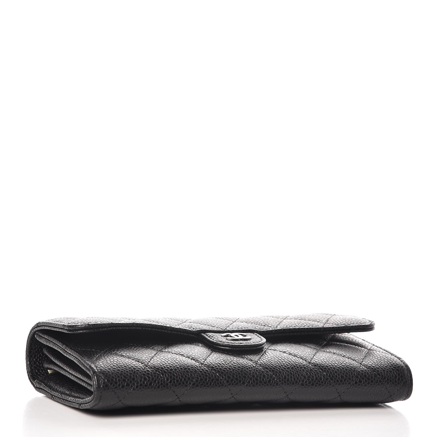 Chanel Caviar Quilted Large Gusset Flap Wallet Black 4 of 11