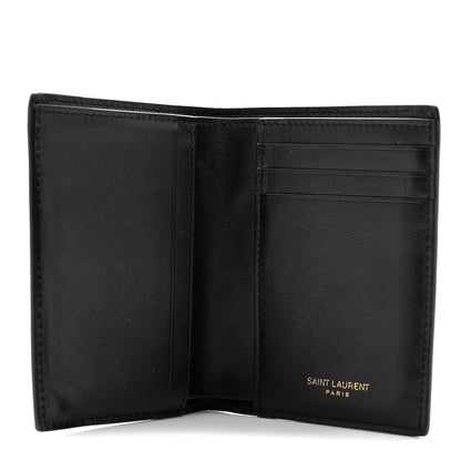 Saint Laurent Calfskin Techno Credit Card Wallet Black 5 of 9