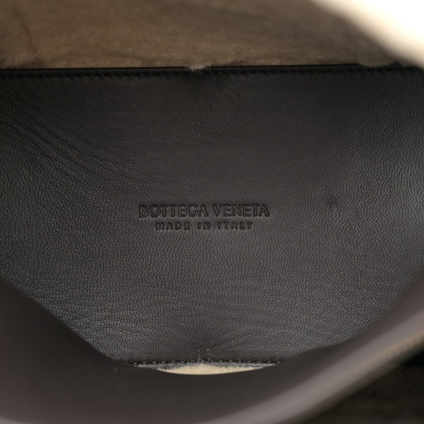 Shearling Aviator Small Andiamo Shoulder Bag Brown