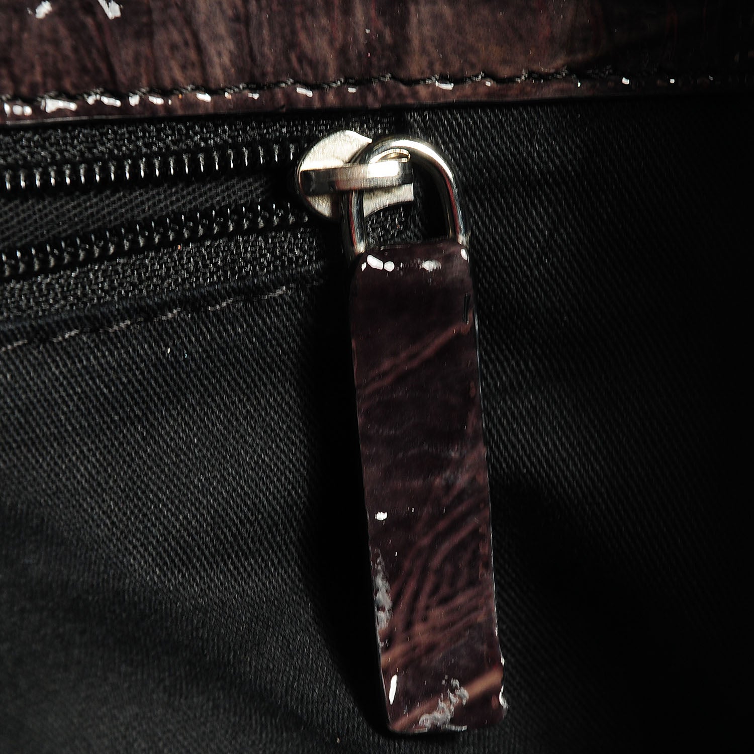 Givenchy Crinkled Patent Envelope Folded Clutch Black Grey 8 of 8