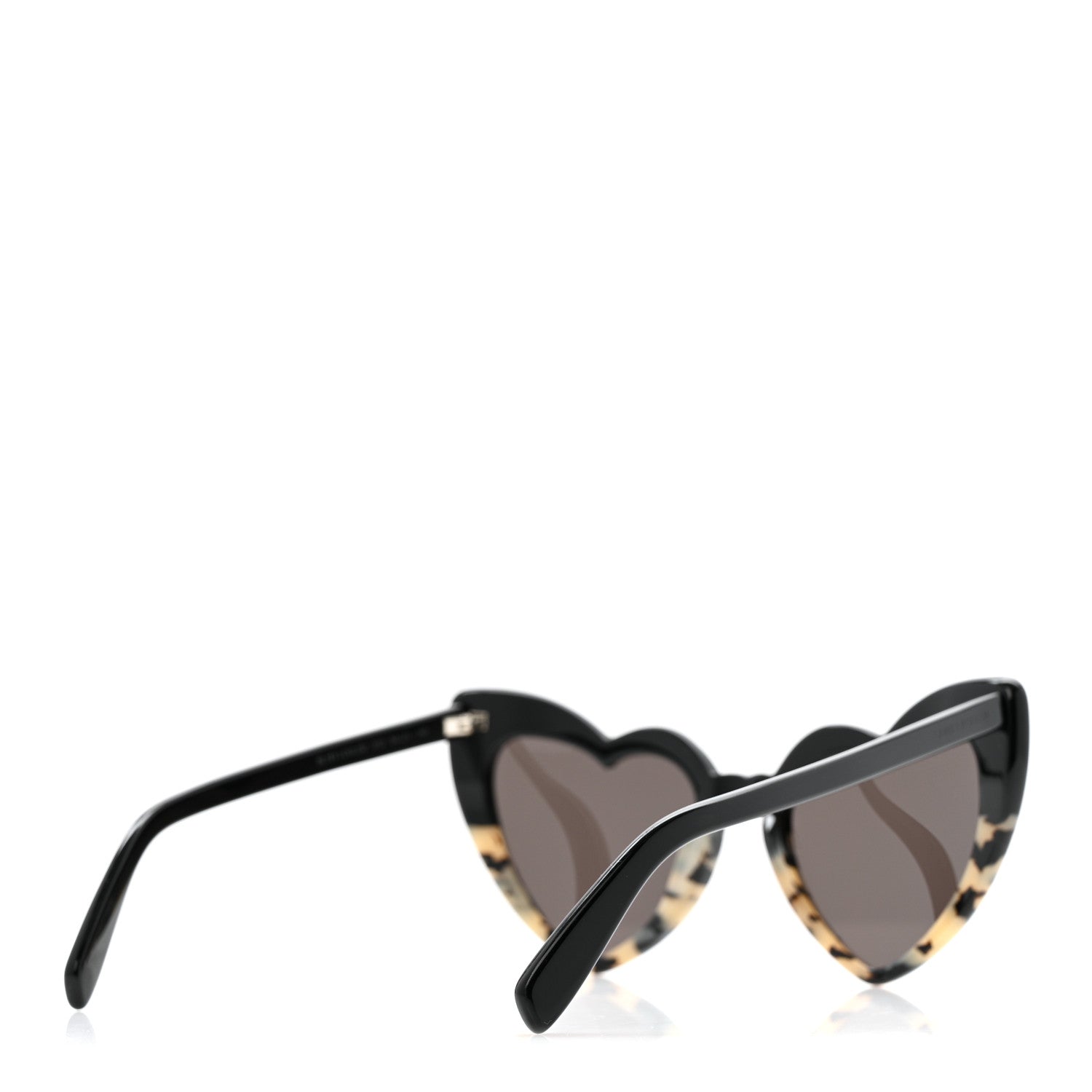 Saint Laurent Acetate Heart Frame Loulou SL181 Sunglasses Black White Havana 5 of 8
