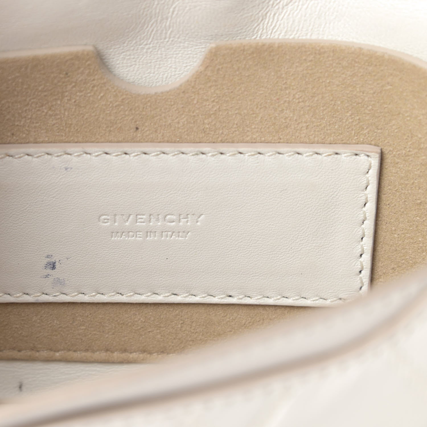 Givenchy Goatskin Quilted GV3 Mini Pocket Convertible Bag White 6 of 12