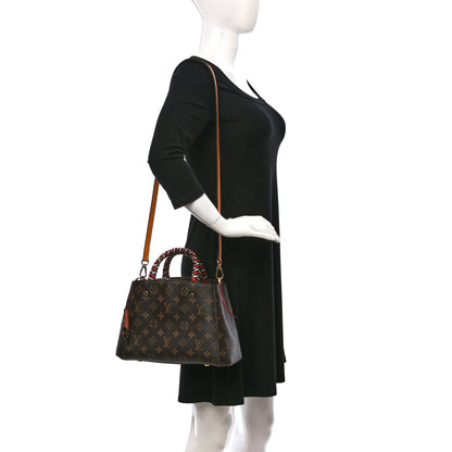 Louis Vuitton Monogram Braided Montaigne BB Coquelicot Creme Safran Peach 2 of 8