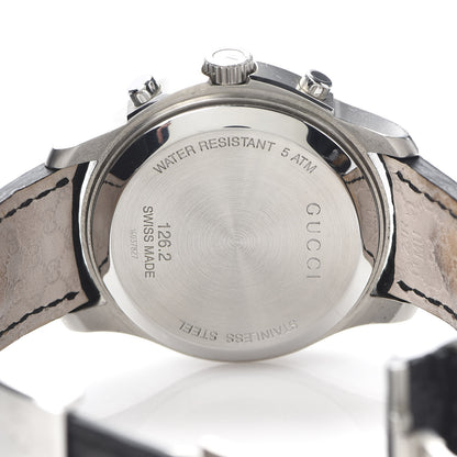 Gucci Stainless Steel Calfskin 44mm G-Timeless Chronograph Automatic Watch Black 6 of 9