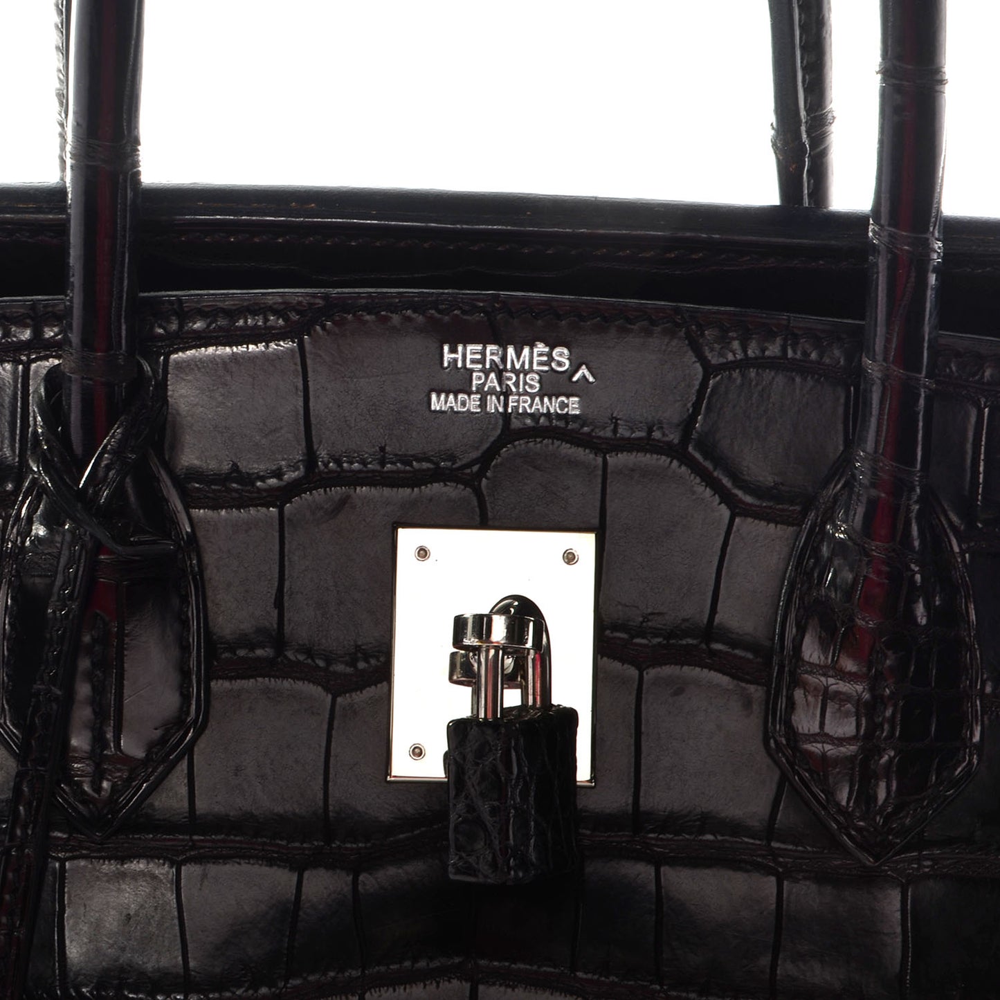 Matte Porosus Crocodile Birkin 35 Black
