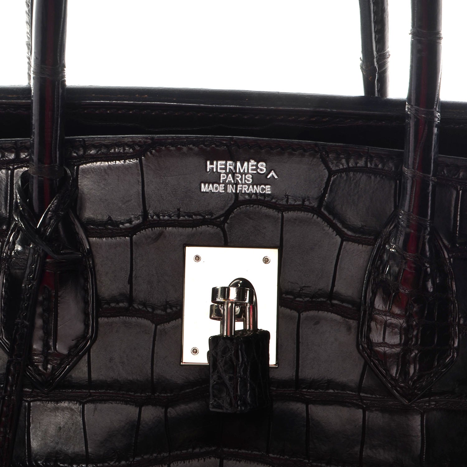 Hermes Matte Porosus Crocodile Birkin 35 Black 7 of 10