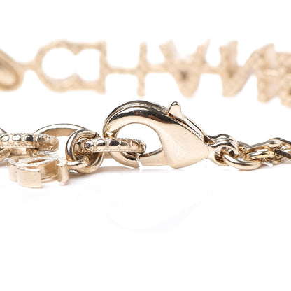 Chanel Quilted I Heart Logo Bracelet Gold 4 of 5