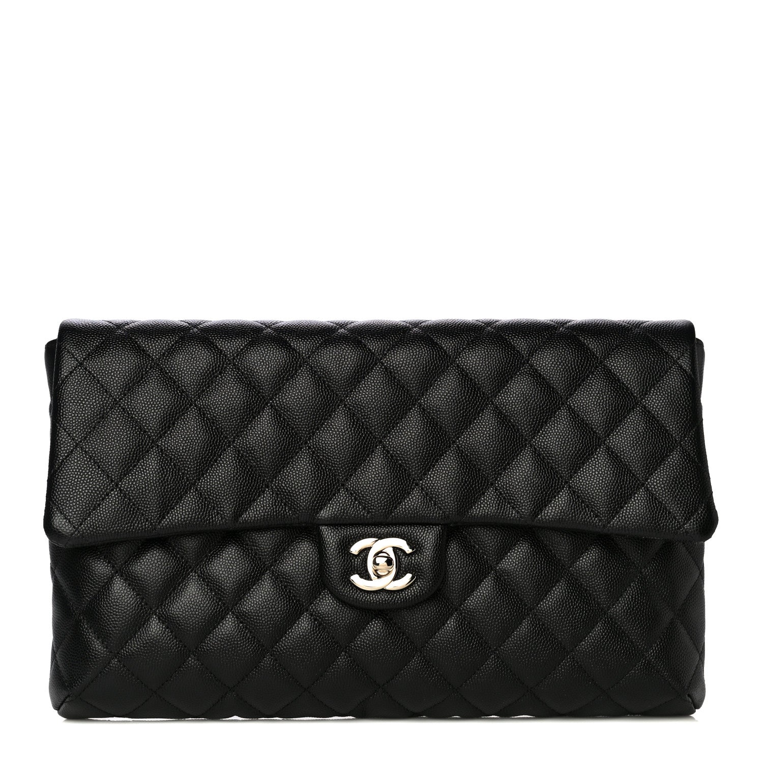 Chanel Caviar Quilted Flap Clutch Black 1 of 10