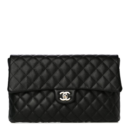Chanel Caviar Quilted Flap Clutch Black 1 of 10
