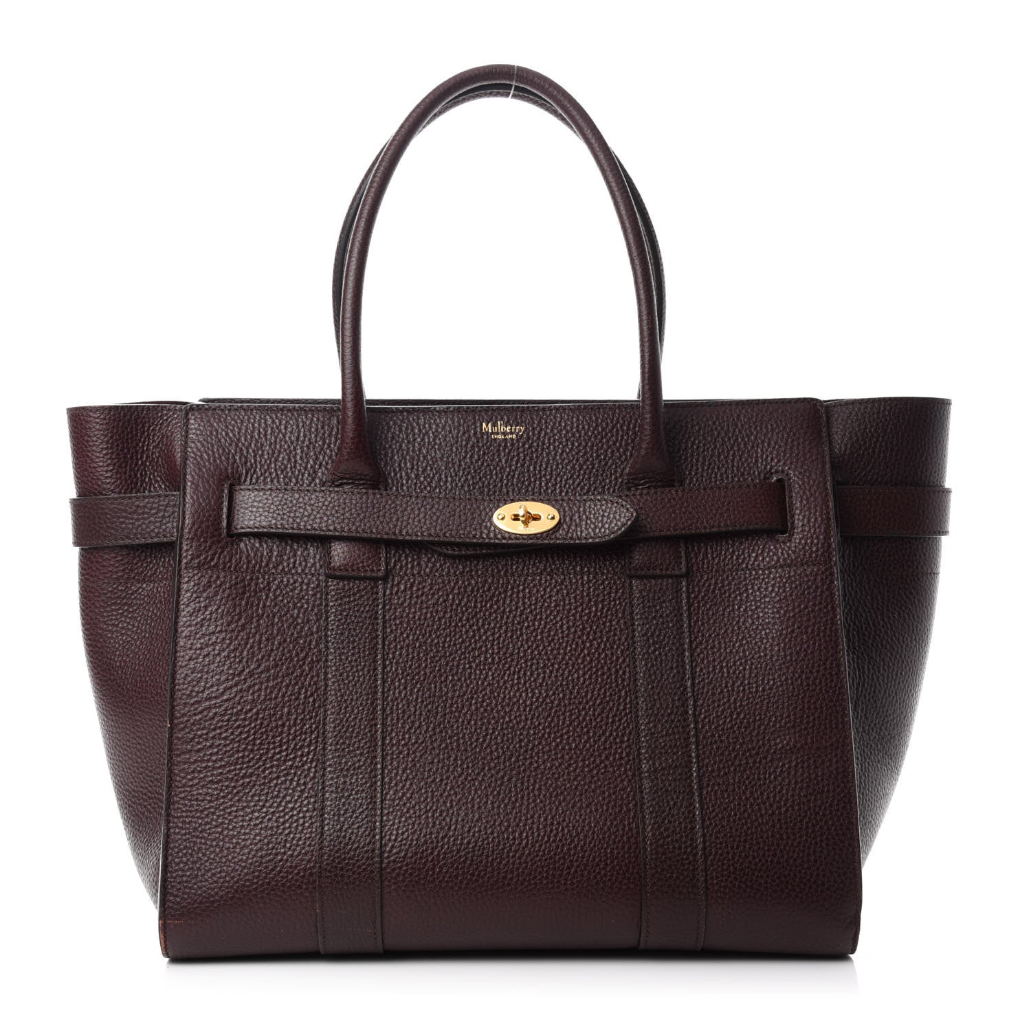 Mulberry Grain Vegetable Tanned Calfskin Zipped Bayswater Oxblood 1 of 13