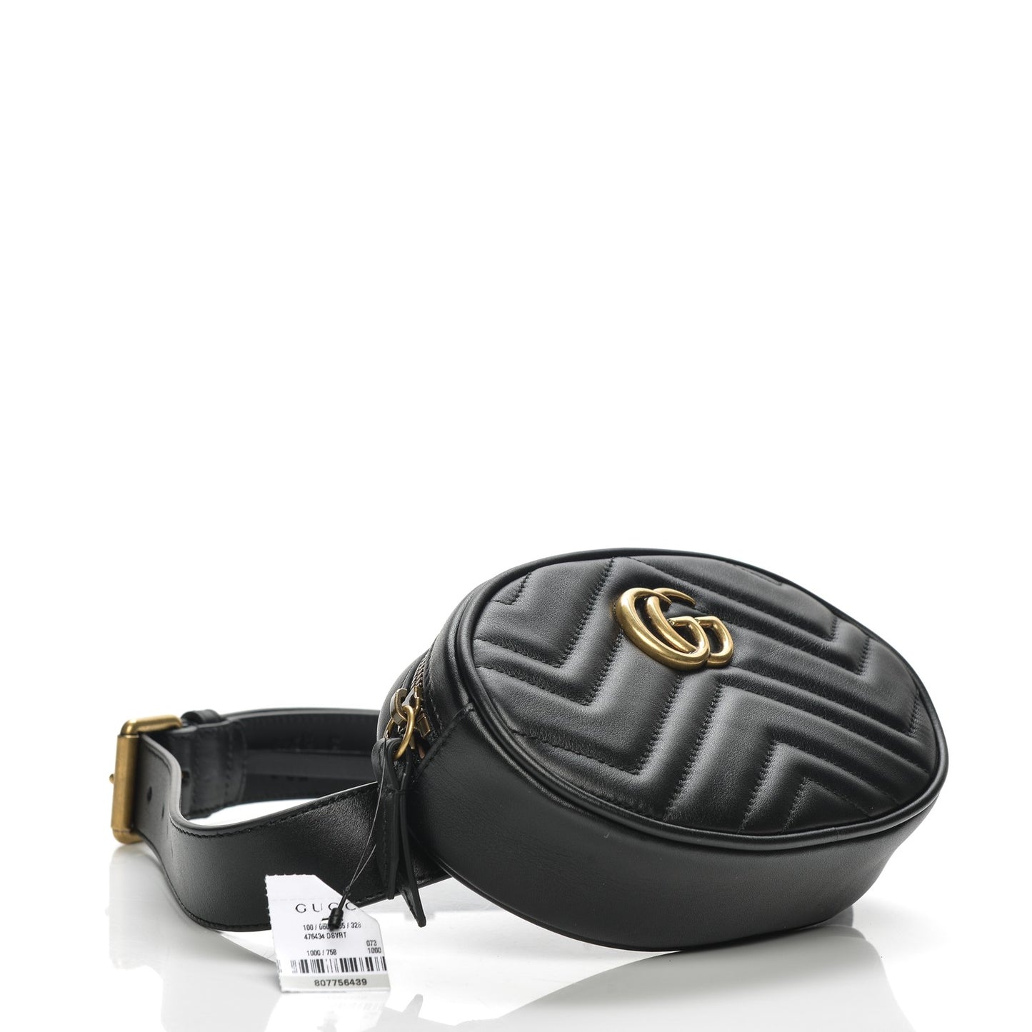 Calfskin Matelasse GG Marmont Belt Bag 75 30 Black