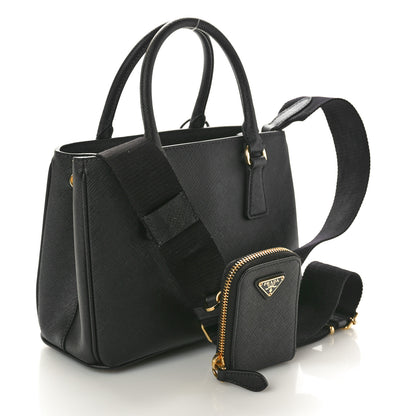 Prada Saffiano Lux Micro Galleria Shoulder Bag Black 4 of 10
