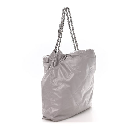 Chanel Shiny Calfskin Quilted Chanel 22 Grey 4 of 11