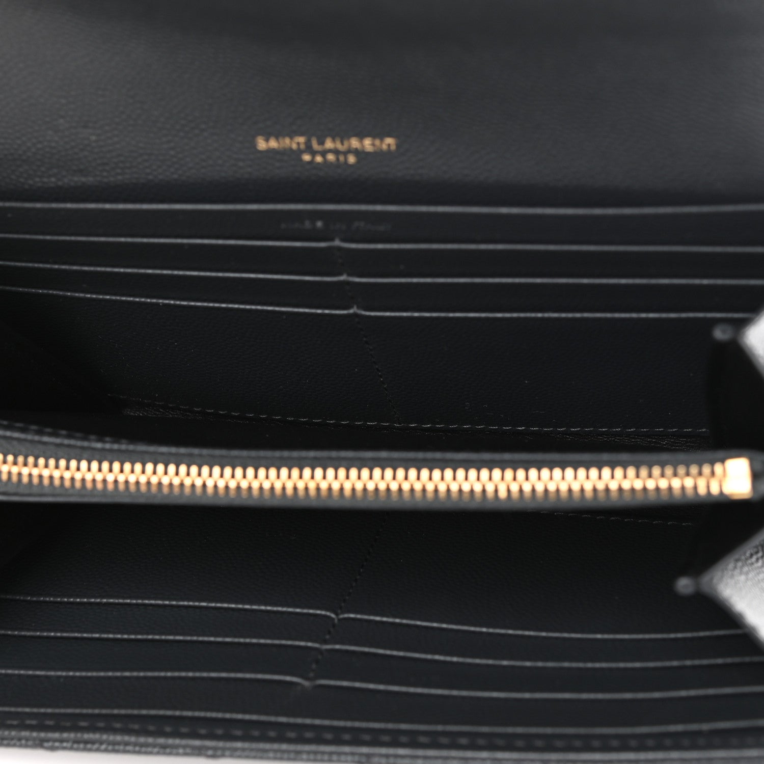 Saint Laurent Gjmrain De Poudre Matelasse Chevron Monogram Flap Wallet Fog 5 of 9