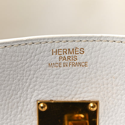 Hermes Taurillon Clemence JPG Birkin 42 White 5 of 9