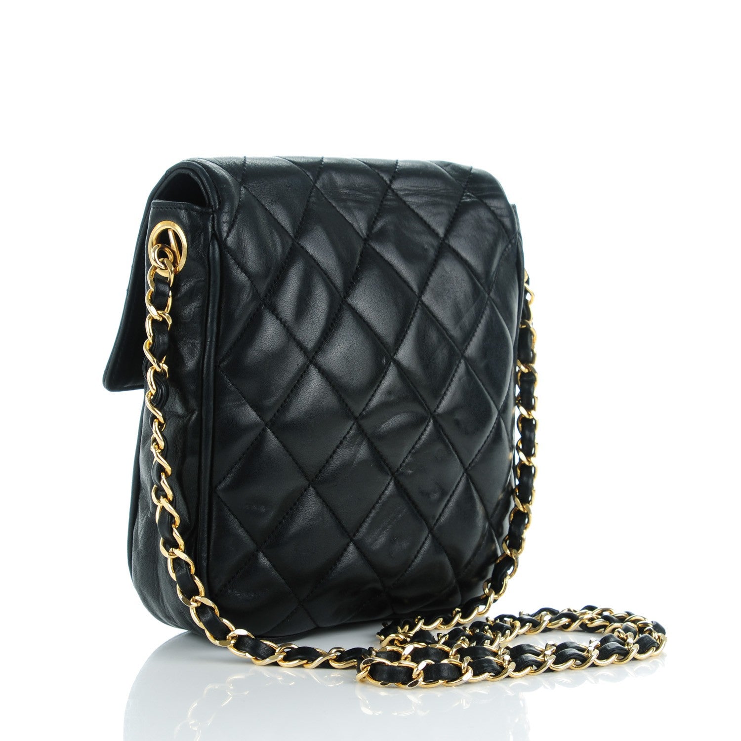 Chanel Lambskin Quilted Flap Shoulder Bag Black 3 of 9
