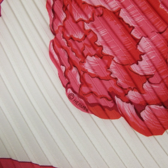 Hermes Silk Plisse Les Pivoines Scarf 6 of 8