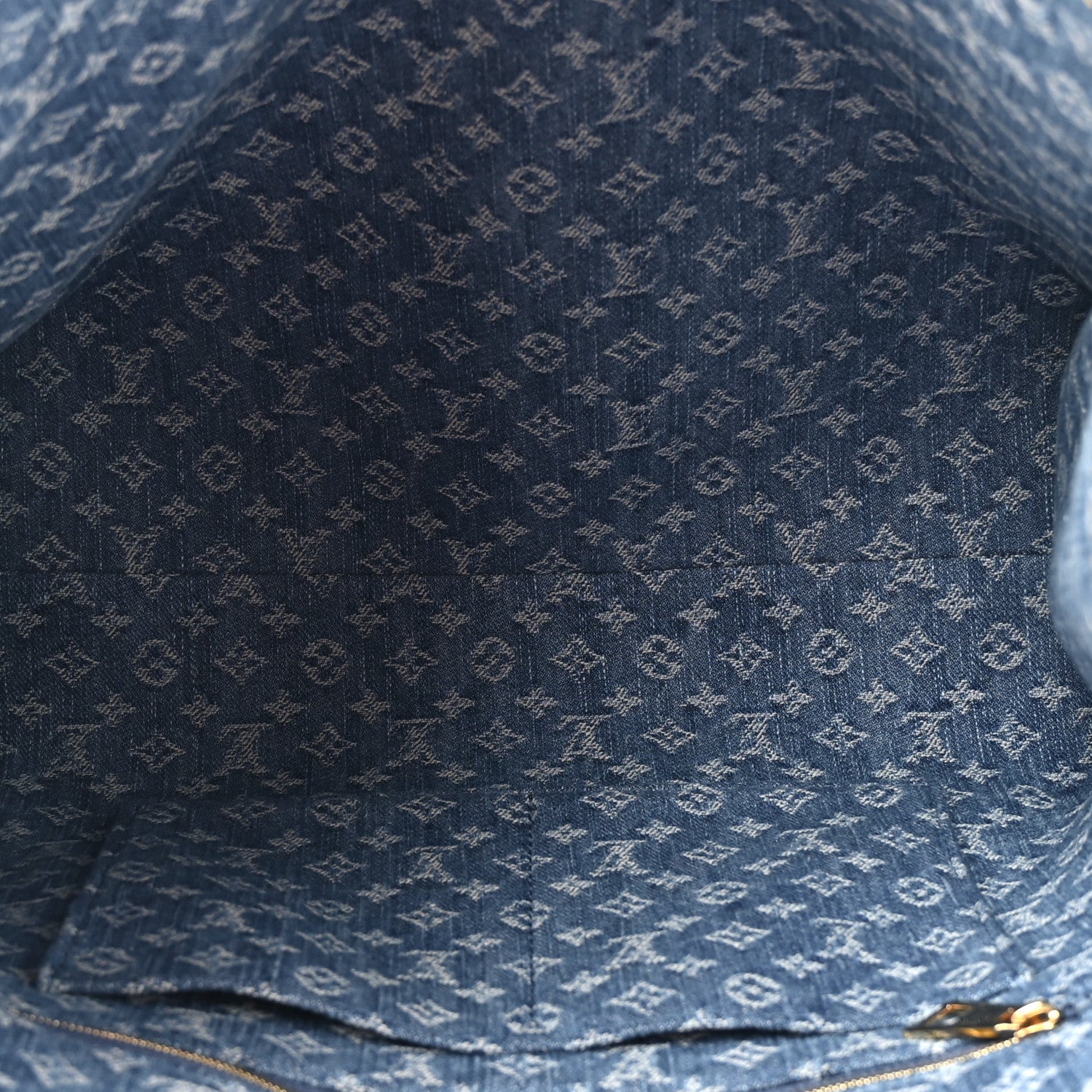 Louis Vuitton Monogram Denim Onthego MM Blue 5 of 10