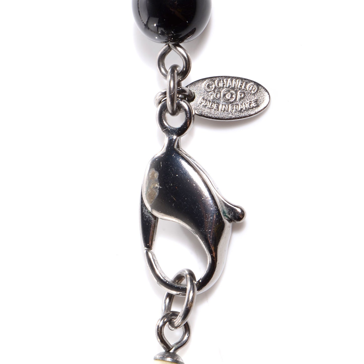 Pearl Crystal CC Beaded Long Necklace