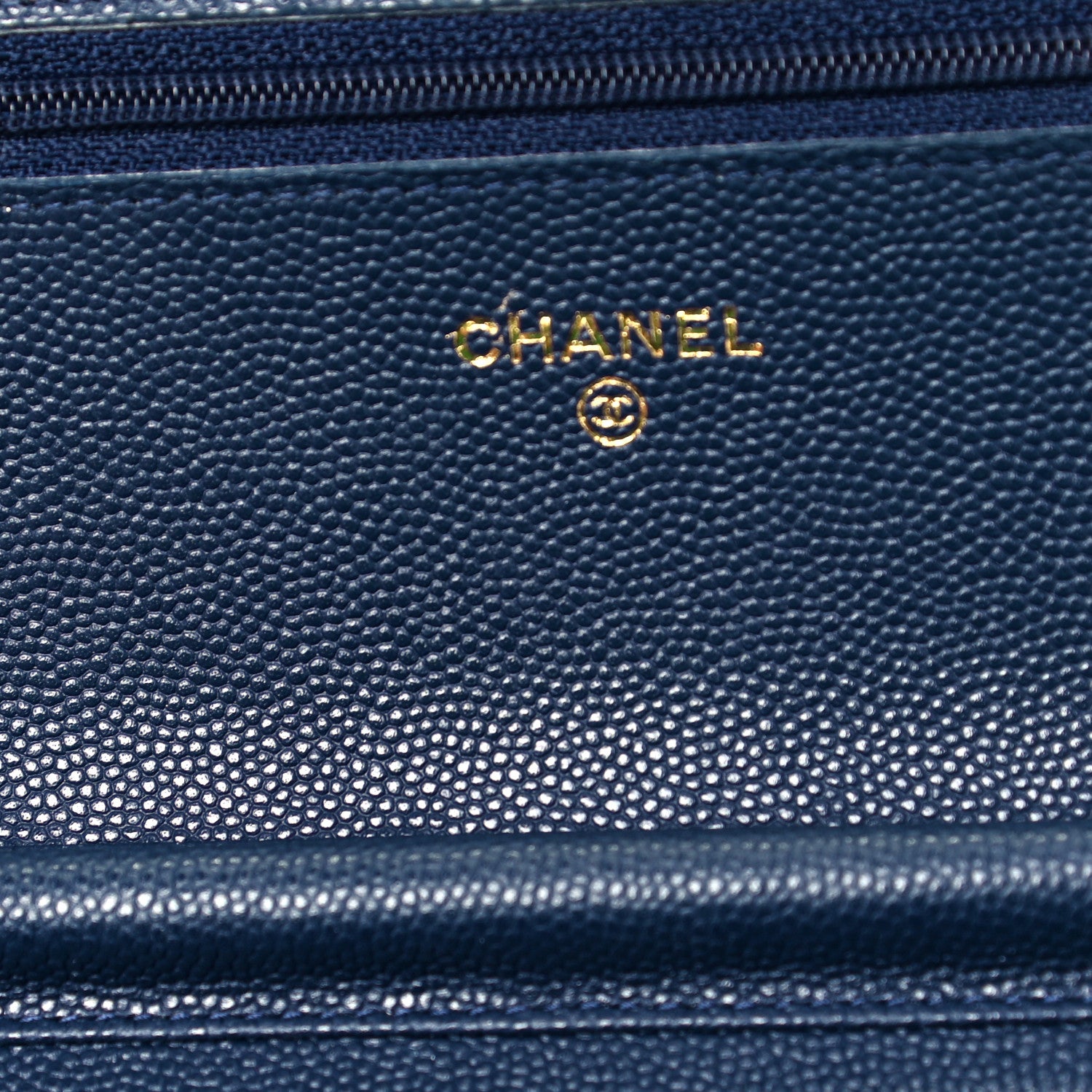 Chanel Caviar Quilted Wallet On Chain WOC Navy Blue 5 of 8