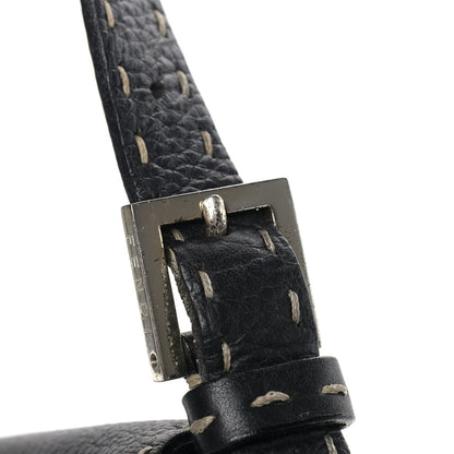 Fendi Calfskin Romano Selleria Baguette Black 10 of 16