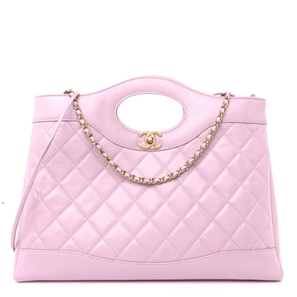 Chanel Shiny Lambskin Quilted 31 Shopping Bag Light Purple 1 of 11