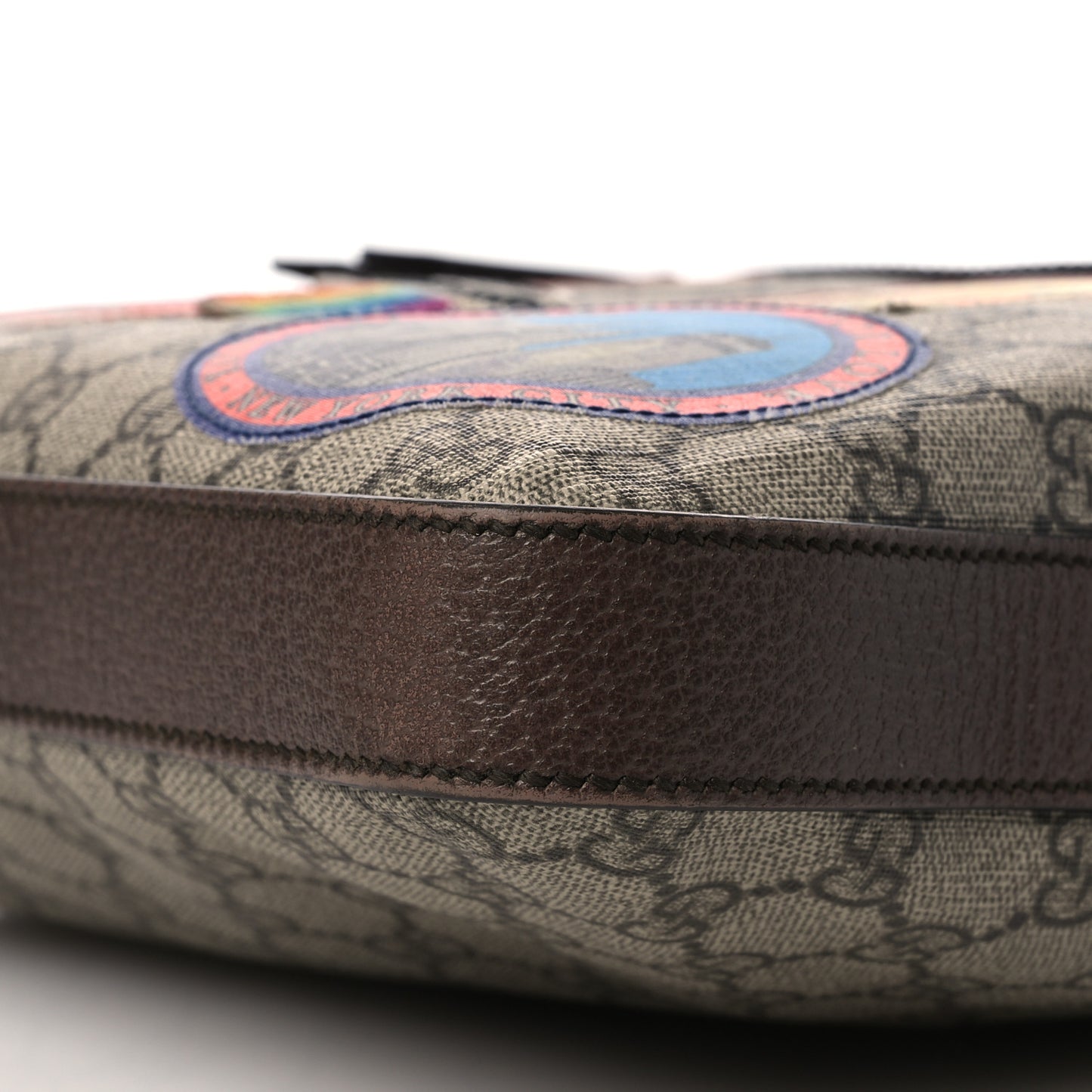 Soft GG Supreme Monogram Courrier Web Medium Flat Messenger Bag Beige New Acero Multicolor