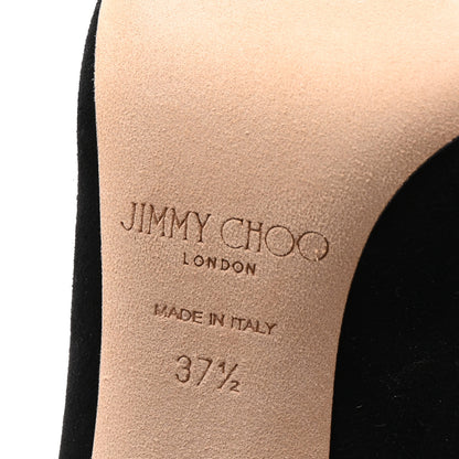 Jimmy Choo Suede Romy 100 Pumps 37.5 Black 6 of 8