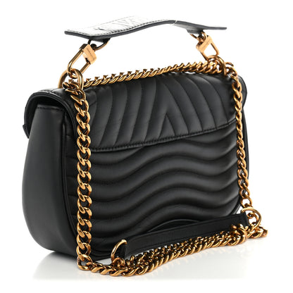 Louis Vuitton Calfskin New Wave Chain MM Black 3 of 11