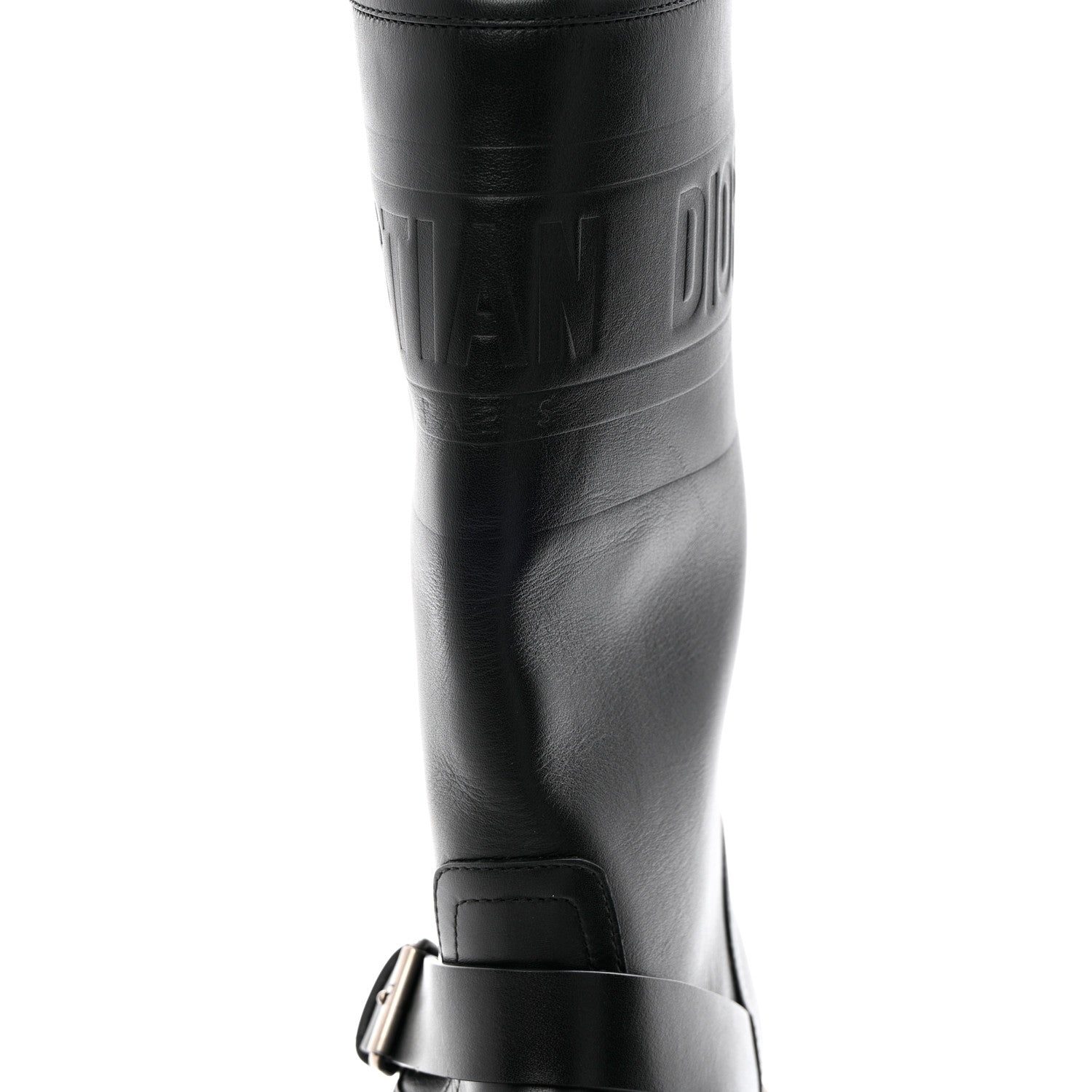Christian Dior Calfskin Embossed Dior Quest 35mm Biker Boots 35 Black 13 of 16