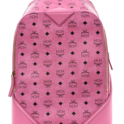 MCM Visetos Medium Duke Backpack Pink 8 of 12