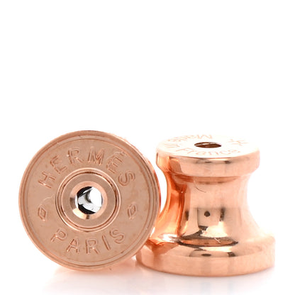 Hermes Rose Gold Lacquered Mini Pop H Earrings Lilac 4 of 7