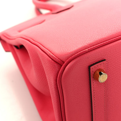 Hermes Epsom Horseshoe Bi-Color Birkin 30 Rose Azalee Rose Extreme 11 of 14